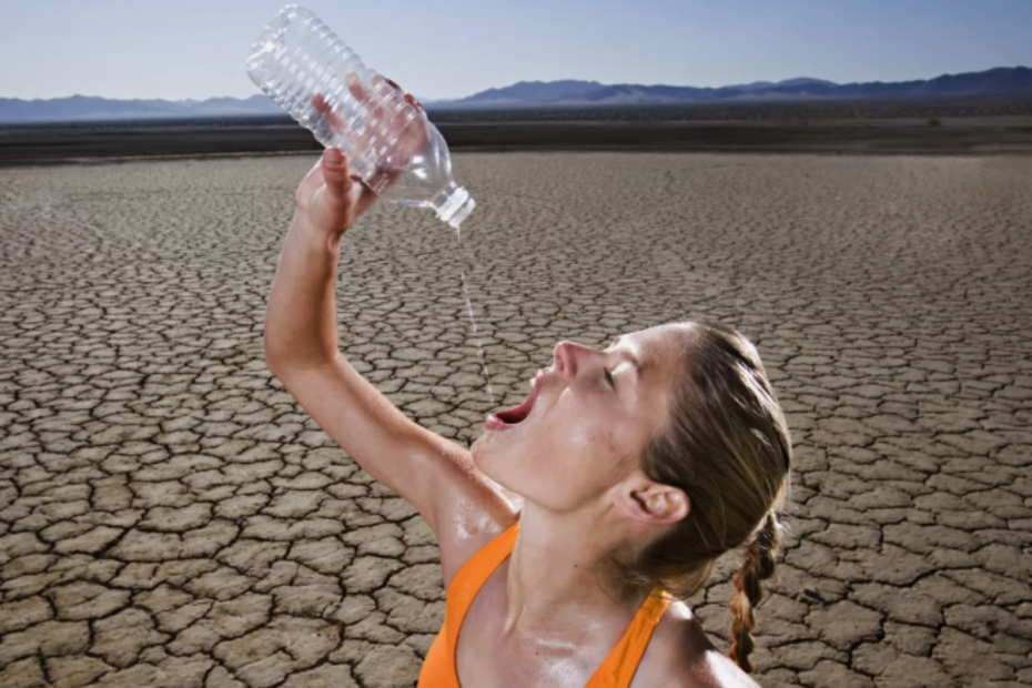 falta de agua no corpo